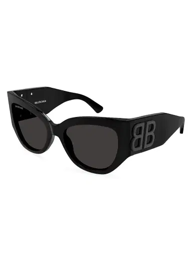 Balenciaga Women's Bossy 58MM Rectangular Sunglasses - Black Dark Grey | Thumbnail 1 Balenciaga Women's Bossy 58MM Rectangular Sunglasses - Black Dark Grey | Thumbnail 1