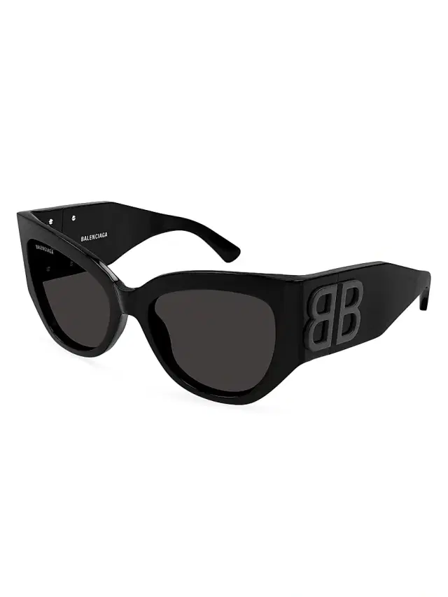 Women's Bossy 58MM Rectangular Sunglasses - Black Dark Grey Women's Bossy 58MM Rectangular Sunglasses - Black Dark Grey