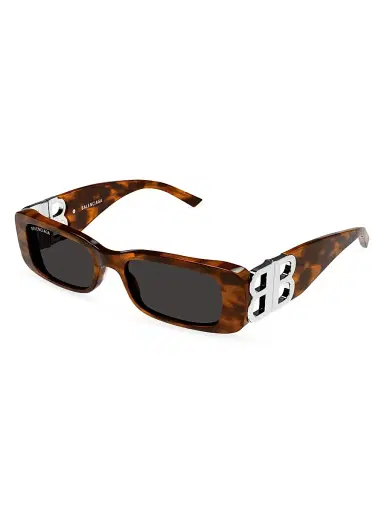 Balenciaga Women's Dynasty 51MM Rectangular Sunglasses - Havana Dark Grey | Thumbnail 1 Balenciaga Women's Dynasty 51MM Rectangular Sunglasses - Havana Dark Grey | Thumbnail 1