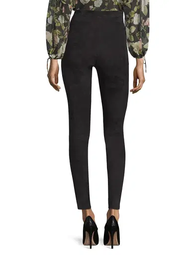 ALICE + OLIVIA Women's Maddox Suede Leggings - Black | Thumbnail 5 ALICE + OLIVIA Women's Maddox Suede Leggings - Black | Thumbnail 5