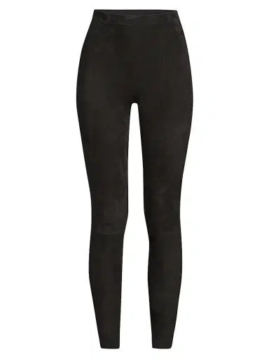 ALICE + OLIVIA Women's Maddox Suede Leggings - Black | Thumbnail 1 ALICE + OLIVIA Women's Maddox Suede Leggings - Black | Thumbnail 1