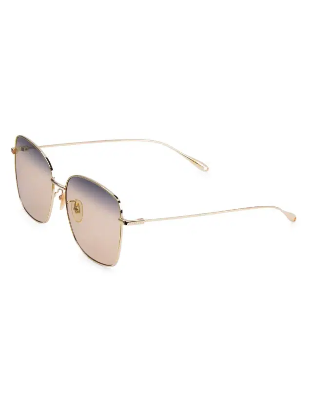 Women's Pure Metal 60MM Square Sunglasses - Gold Women's Pure Metal 60MM Square Sunglasses - Gold