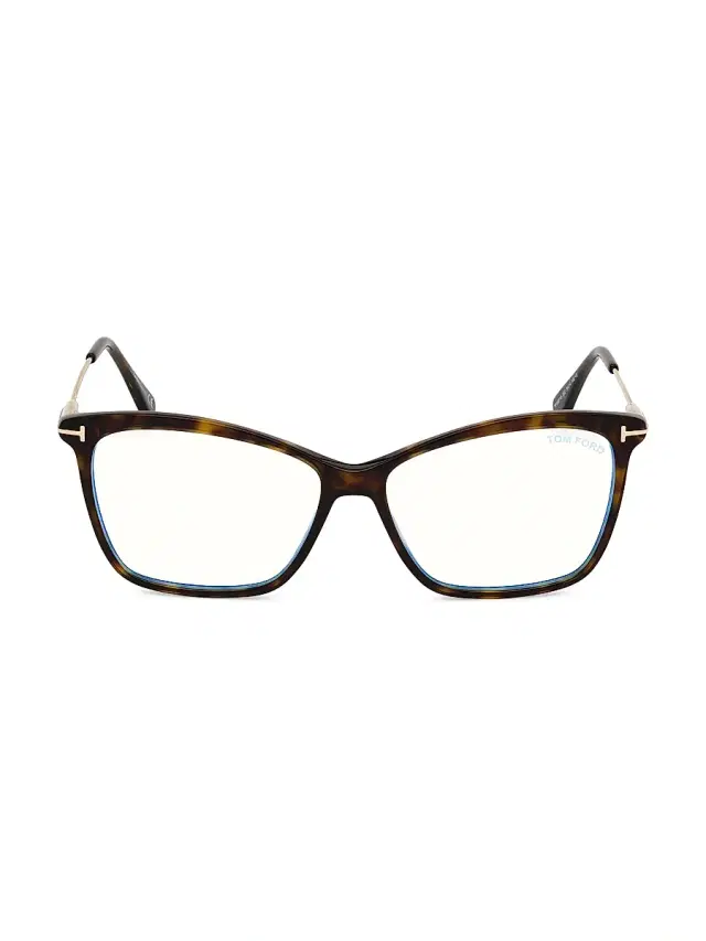 Women's 56MM Square Blue Filter Eyeglasses - Dark Havana Women's 56MM Square Blue Filter Eyeglasses - Dark Havana