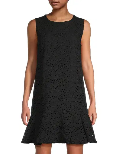 Kobi Halperin Women's Leora Cotton Eyelet Shift Dress - Black | Thumbnail 3 Kobi Halperin Women's Leora Cotton Eyelet Shift Dress - Black | Thumbnail 3
