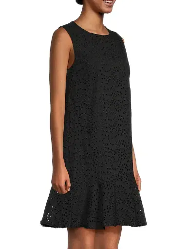 Kobi Halperin Women's Leora Cotton Eyelet Shift Dress - Black | Thumbnail 4 Kobi Halperin Women's Leora Cotton Eyelet Shift Dress - Black | Thumbnail 4