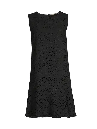 Kobi Halperin Women's Leora Cotton Eyelet Shift Dress - Black | Thumbnail 1 Kobi Halperin Women's Leora Cotton Eyelet Shift Dress - Black | Thumbnail 1