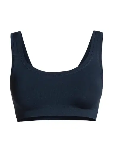Hanro Women's Touch Feeling Crop Top - Deep Navy | Thumbnail 1 Hanro Women's Touch Feeling Crop Top - Deep Navy | Thumbnail 1