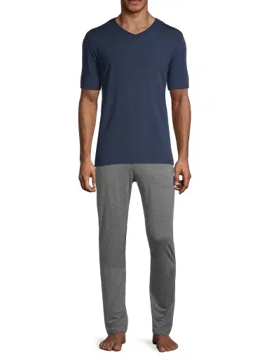 Hanro Men's Casuals Lounge Pants - Stone Melange | Thumbnail 2 Hanro Men's Casuals Lounge Pants - Stone Melange | Thumbnail 2