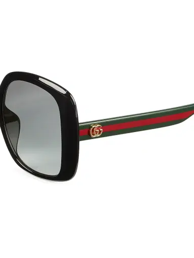 Gucci Women's 56MM Rectangular Sunglasses - Black | Thumbnail 3 Gucci Women's 56MM Rectangular Sunglasses - Black | Thumbnail 3