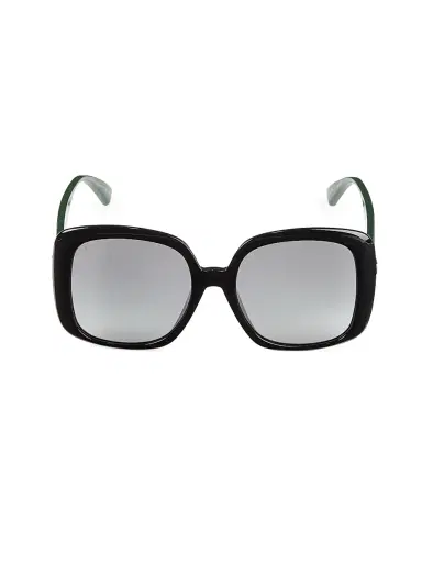 Gucci Women's 56MM Rectangular Sunglasses - Black | Thumbnail 1 Gucci Women's 56MM Rectangular Sunglasses - Black | Thumbnail 1