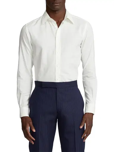 Ralph Lauren Purple Label Men's Aston Dress Shirt - White | Thumbnail 3 Ralph Lauren Purple Label Men's Aston Dress Shirt - White | Thumbnail 3