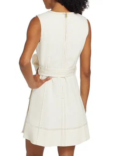 Tanya Taylor Women's Reina Cotton Belted Minidress - Chalk | Thumbnail 5 Tanya Taylor Women's Reina Cotton Belted Minidress - Chalk | Thumbnail 5
