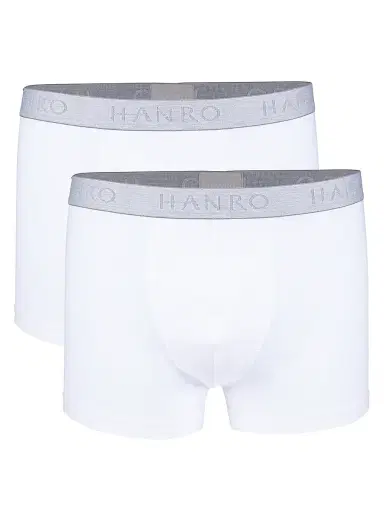 Hanro Cotton Essentials 2-Pack Boxer Briefs - White - Size XL | Thumbnail 1 Hanro Cotton Essentials 2-Pack Boxer Briefs - White - Size XL | Thumbnail 1