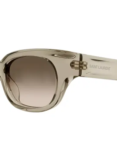 Saint Laurent Women's Script Rectangular Sunglasses - Grey | Thumbnail 3 Saint Laurent Women's Script Rectangular Sunglasses - Grey | Thumbnail 3