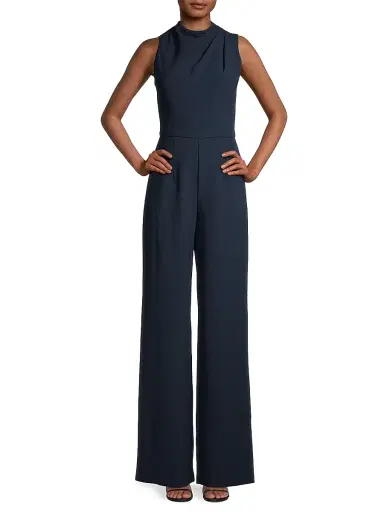 BLACK HALO Women's Corinne Sleeveless Flared-Leg Jumpsuit | Thumbnail 2 BLACK HALO Women's Corinne Sleeveless Flared-Leg Jumpsuit | Thumbnail 2