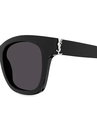 Saint Laurent Women's Monogram Hinge 49MM Square Sunglasses - Black | Thumbnail 3 Saint Laurent Women's Monogram Hinge 49MM Square Sunglasses - Black | Thumbnail 3