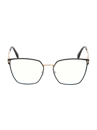 TOM FORD Women's 56MM Angular Metal Blue Block Glasses - Black | Thumbnail 1 TOM FORD Women's 56MM Angular Metal Blue Block Glasses - Black | Thumbnail 1