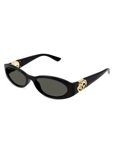 Gucci Women's Hailey 54MM Oval Sunglasses - Black Grey | Thumbnail 1 Gucci Women's Hailey 54MM Oval Sunglasses - Black Grey | Thumbnail 1