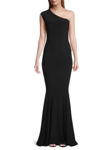 Norma Kamali Women's One-Shoulder Mermaid Gown - Black | Thumbnail 3 Norma Kamali Women's One-Shoulder Mermaid Gown - Black | Thumbnail 3