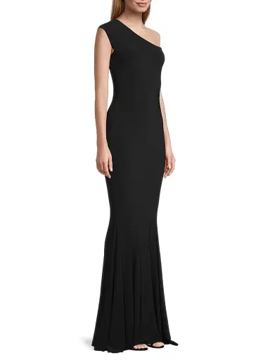 Norma Kamali Women's One-Shoulder Mermaid Gown - Black | Thumbnail 4 Norma Kamali Women's One-Shoulder Mermaid Gown - Black | Thumbnail 4
