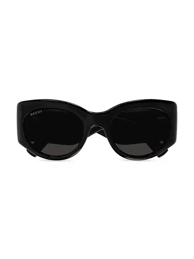 Gucci Women's Marmont Monocolor 53MM Round Sunglasses - Black Dark Grey | Thumbnail 2 Gucci Women's Marmont Monocolor 53MM Round Sunglasses - Black Dark Grey | Thumbnail 2