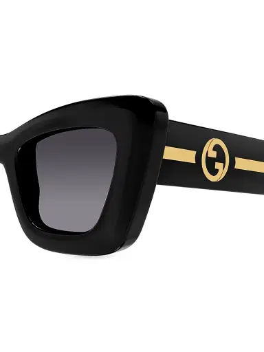 Gucci Women's La Piscine 49MM Cat-Eye Sunglasses - Black Grey Gradient | Thumbnail 3 Gucci Women's La Piscine 49MM Cat-Eye Sunglasses - Black Grey Gradient | Thumbnail 3