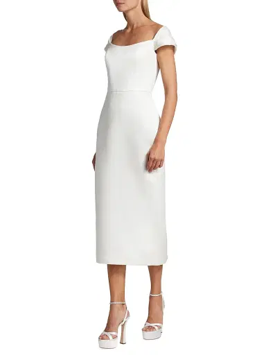 Amsale Women's Mikado Satin & Taffeta Off-The-Shoulder Bridal Dress - Silk White - Size 16 | Thumbnail 2 Amsale Women's Mikado Satin & Taffeta Off-The-Shoulder Bridal Dress - Silk White - Size 16 | Thumbnail 2