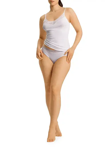 Hanro Women's Cotton Delight Lace-Trim Briefs - White - Size XS | Thumbnail 2 Hanro Women's Cotton Delight Lace-Trim Briefs - White - Size XS | Thumbnail 2