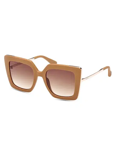 Max Mara Women's Design 52MM Square Sunglasses - Beige | Thumbnail 2 Max Mara Women's Design 52MM Square Sunglasses - Beige | Thumbnail 2