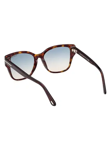 TOM FORD Women's Elsa 55MM Butterfly Sunglasses - Dark Havana Aqua Gradient | Thumbnail 5 TOM FORD Women's Elsa 55MM Butterfly Sunglasses - Dark Havana Aqua Gradient | Thumbnail 5