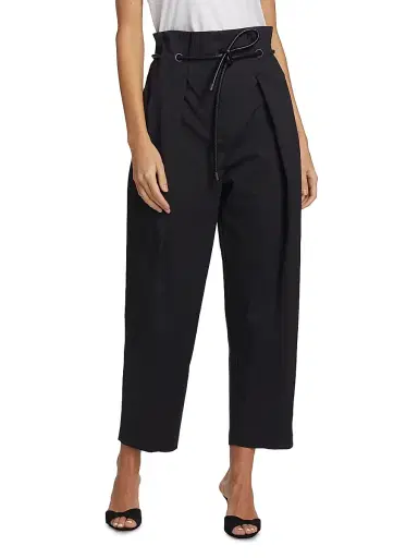 3.1 Phillip Lim Women's Orgami Belted Straight-Leg Trousers - Black - Size 2 | Thumbnail 3 3.1 Phillip Lim Women's Orgami Belted Straight-Leg Trousers - Black - Size 2 | Thumbnail 3