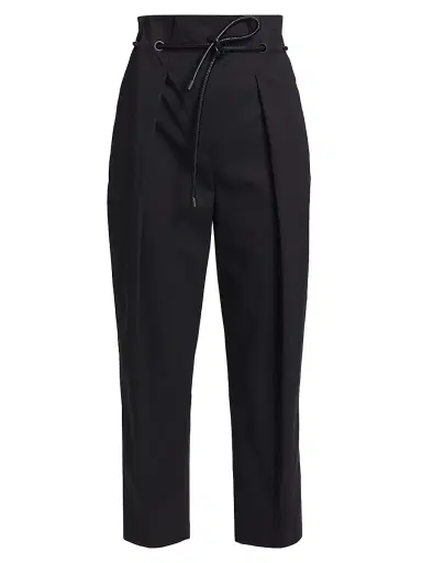3.1 Phillip Lim Women's Orgami Belted Straight-Leg Trousers - Black - Size 2 | Thumbnail 1 3.1 Phillip Lim Women's Orgami Belted Straight-Leg Trousers - Black - Size 2 | Thumbnail 1