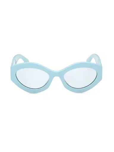 Pucci Women's 54MM Cat-Eye Sunglasses - Shiny Blue | Thumbnail 1 Pucci Women's 54MM Cat-Eye Sunglasses - Shiny Blue | Thumbnail 1
