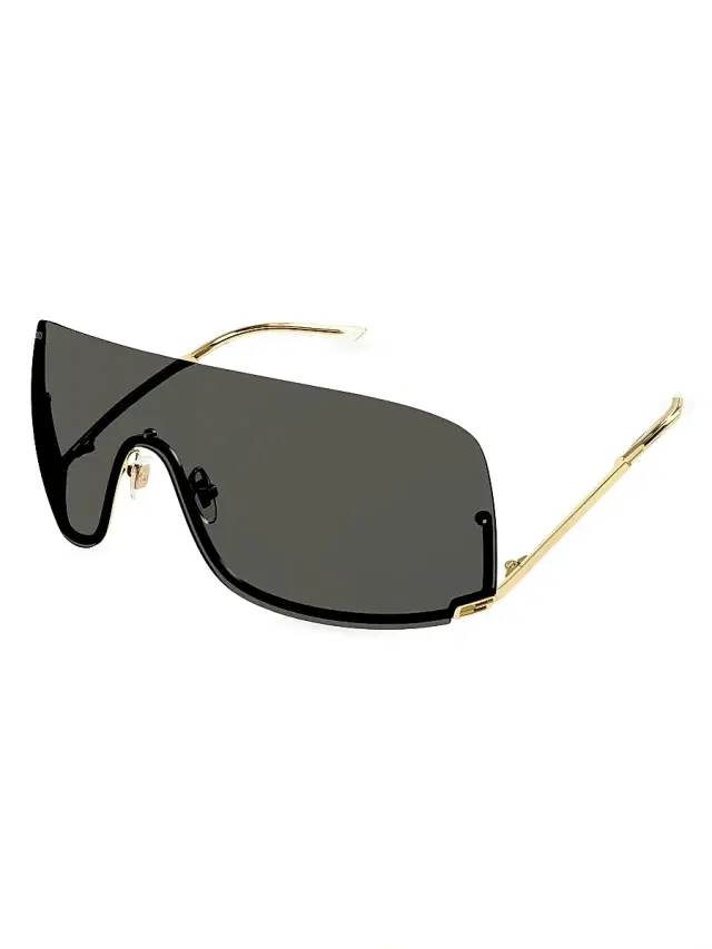 Women's Tom 99MM Shield Sunglasses - Gold Grey Women's Tom 99MM Shield Sunglasses - Gold Grey