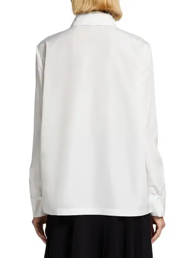 Norma Kamali Women's Long-Sleeve Shirt - Snow White | Thumbnail 5 Norma Kamali Women's Long-Sleeve Shirt - Snow White | Thumbnail 5