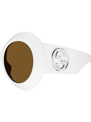 Gucci Women's Fashion Show 54MM Round Sunglasses - White Brown | Thumbnail 3 Gucci Women's Fashion Show 54MM Round Sunglasses - White Brown | Thumbnail 3