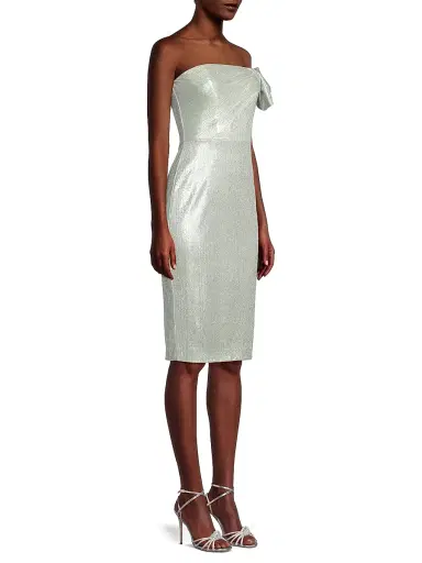 Black Halo Women's Divina Metallic Sheath Dress - Luxe Glow | Thumbnail 4 Black Halo Women's Divina Metallic Sheath Dress - Luxe Glow | Thumbnail 4