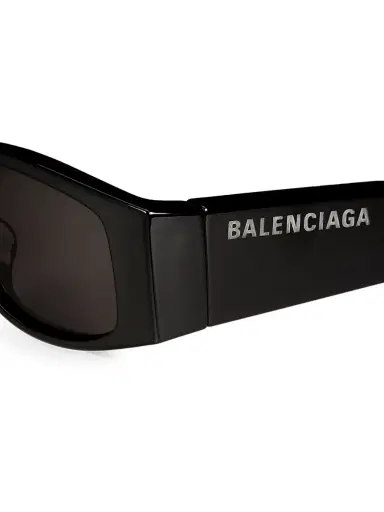 Balenciaga Women's 56MM Rectangular LED Sunglasses - Black | Thumbnail 3 Balenciaga Women's 56MM Rectangular LED Sunglasses - Black | Thumbnail 3