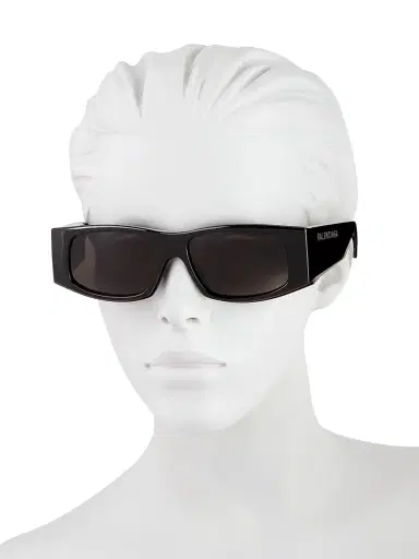 Balenciaga Women's 56MM Rectangular LED Sunglasses - Black | Thumbnail 4 Balenciaga Women's 56MM Rectangular LED Sunglasses - Black | Thumbnail 4