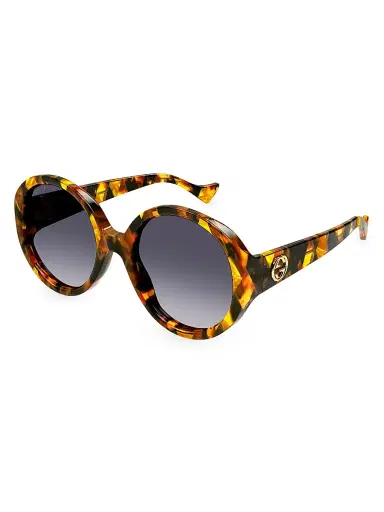 Gucci Women's 56MM Round Sunglasses - Havana | Thumbnail 2 Gucci Women's 56MM Round Sunglasses - Havana | Thumbnail 2