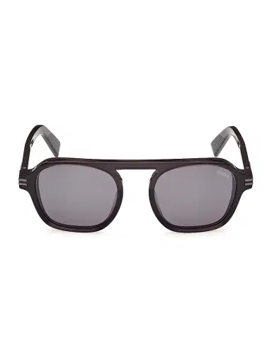 ZEGNA Men's 51MM Round Sunglasses - Dark Green Polarized Smoke | Thumbnail 1 ZEGNA Men's 51MM Round Sunglasses - Dark Green Polarized Smoke | Thumbnail 1