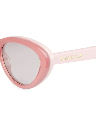 Gucci Women's Symbols 54MM Cat-Eye Acetate Sunglasses - Pink | Thumbnail 3 Gucci Women's Symbols 54MM Cat-Eye Acetate Sunglasses - Pink | Thumbnail 3