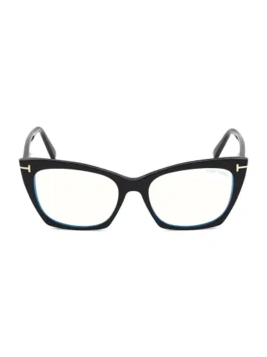TOM FORD Women's 54MM Cat-Eye Blue Block Optical Glasses - Black | Thumbnail 1 TOM FORD Women's 54MM Cat-Eye Blue Block Optical Glasses - Black | Thumbnail 1