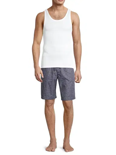 Hanro Woven Cotton Shorts - Grey Check - Size Small | Thumbnail 2 Hanro Woven Cotton Shorts - Grey Check - Size Small | Thumbnail 2
