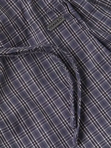 Hanro Woven Cotton Shorts - Grey Check - Size Small | Thumbnail 5 Hanro Woven Cotton Shorts - Grey Check - Size Small | Thumbnail 5