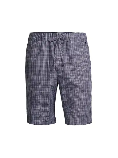 Hanro Woven Cotton Shorts - Grey Check - Size Small | Thumbnail 1 Hanro Woven Cotton Shorts - Grey Check - Size Small | Thumbnail 1