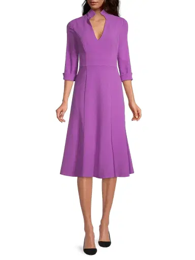 Black Halo Women's Kensington Fit & Flare Dress - Pacific Blue | Thumbnail 2 Black Halo Women's Kensington Fit & Flare Dress - Pacific Blue | Thumbnail 2