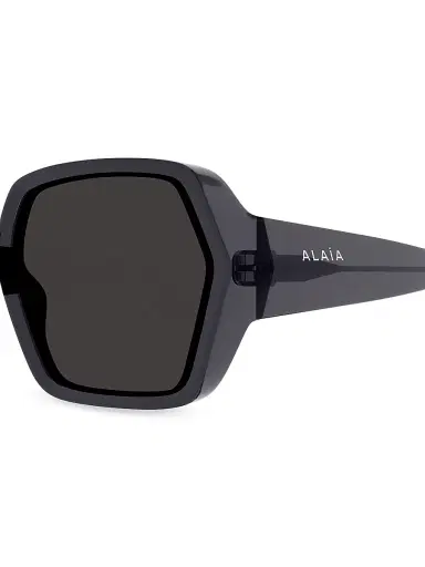 ALAIA Women's Lettering Logo 60MM Geometric Sunglasses - Black Grey | Thumbnail 3 ALAIA Women's Lettering Logo 60MM Geometric Sunglasses - Black Grey | Thumbnail 3