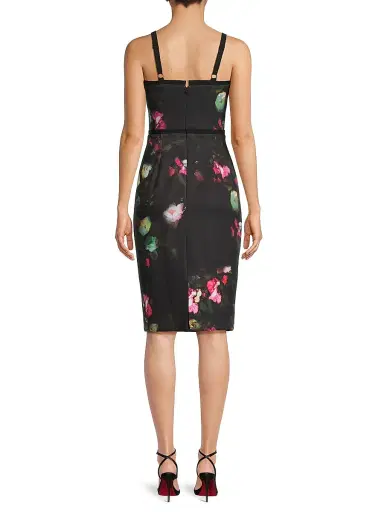 BLACK HALO Women's Daria Floral Sweetheart Midi-Dress | Thumbnail 5 BLACK HALO Women's Daria Floral Sweetheart Midi-Dress | Thumbnail 5