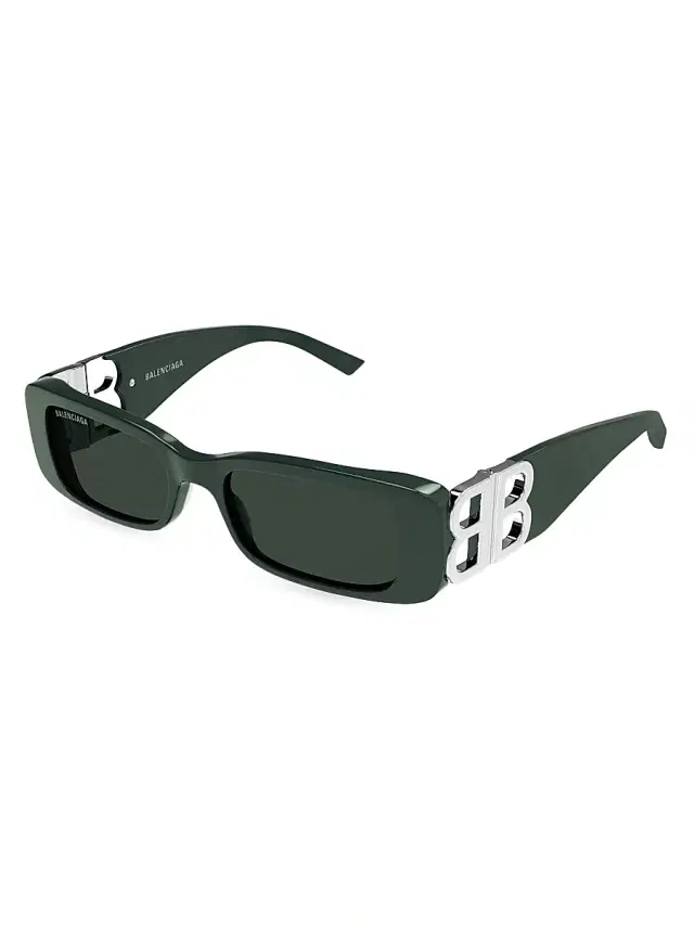 Women's Dynasty 51MM Rectangular Sunglasses - Green Women's Dynasty 51MM Rectangular Sunglasses - Green